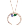 Collar Gold&Roses Sasa Oro Rosa 18K Diamantes Tanzanita y Tsavorita | GR-534.3TS