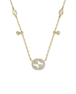 Collar Gucci Interlocking con Diamantes Oro Amarillo | YBB72940200200U