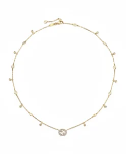 Collar Gucci Interlocking con Diamantes Oro Amarillo | YBB72940200200U