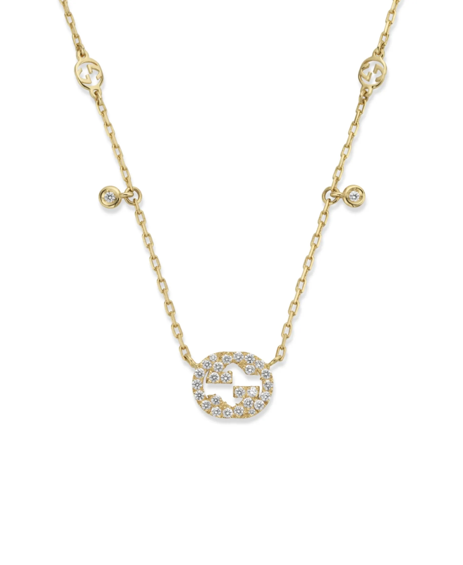 Collar Gucci Interlocking Oro Rosa | YBB78677700100U