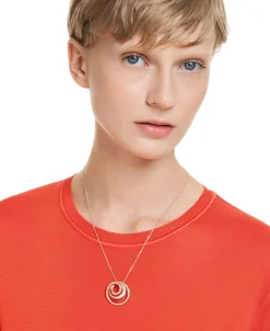 Collar Hyperbola SWAROVSKI Talla Redonda Blanco Baño Tono Oro | 5740410