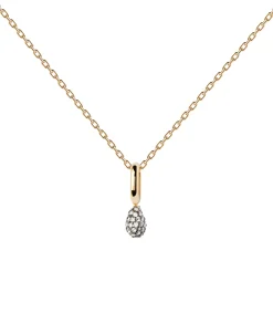 Collar Lava PDPAOLA Plata con Baño de Oro 18K y Circonitas Blancas | CO01-819-U