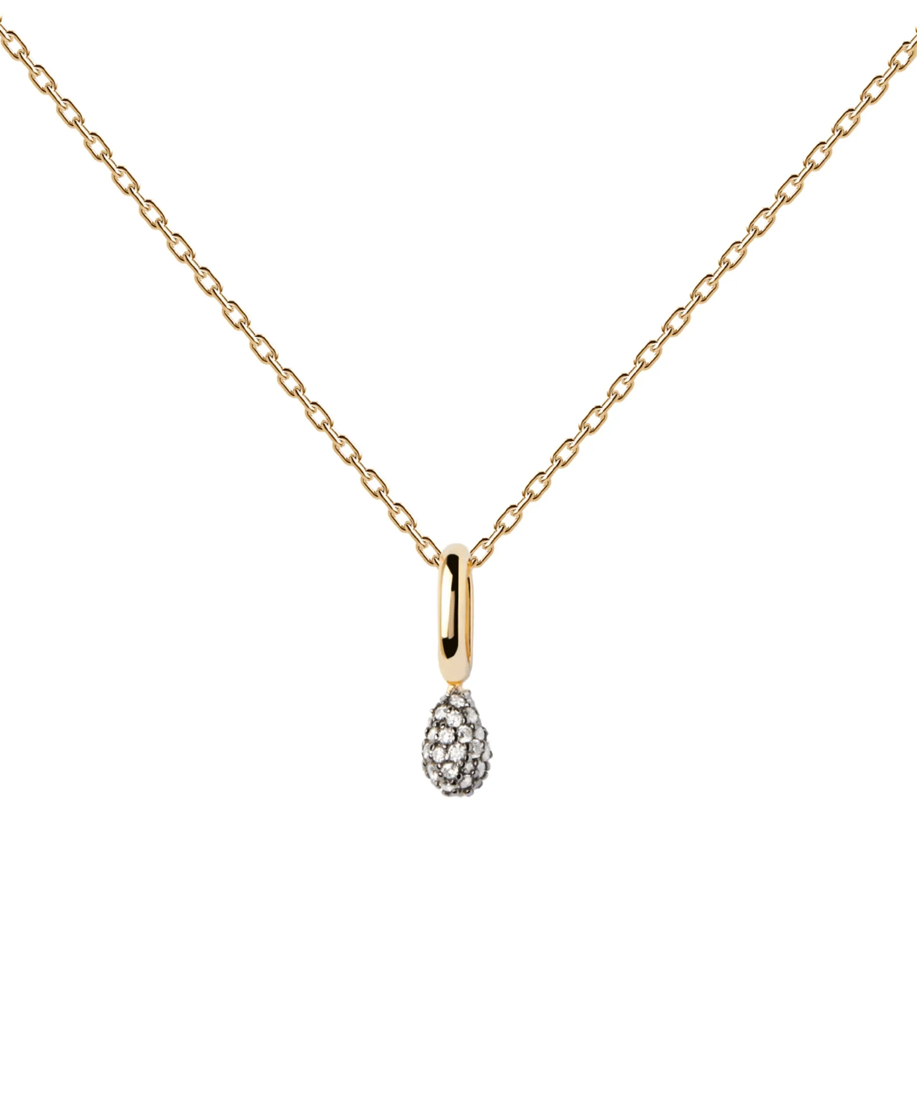 Collar Lava PDPAOLA Plata con Baño de Oro 18K y Circonitas Blancas | CO01-819-U