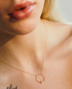 Collar LECARRÉ Círculo Oro y Diamantes | GD112OA.00