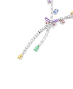 Collar Libélula Ariana Grande x Swarovski Baño de Rodio Cristales y Circonita | 5737424