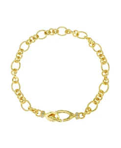 Collar Marina García Plata Baño de Oro Circonitas | 9159GD1