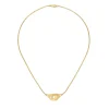 Collar Menottes Dinh Van R12 en Oro Amarillo y Diamantes - 652611