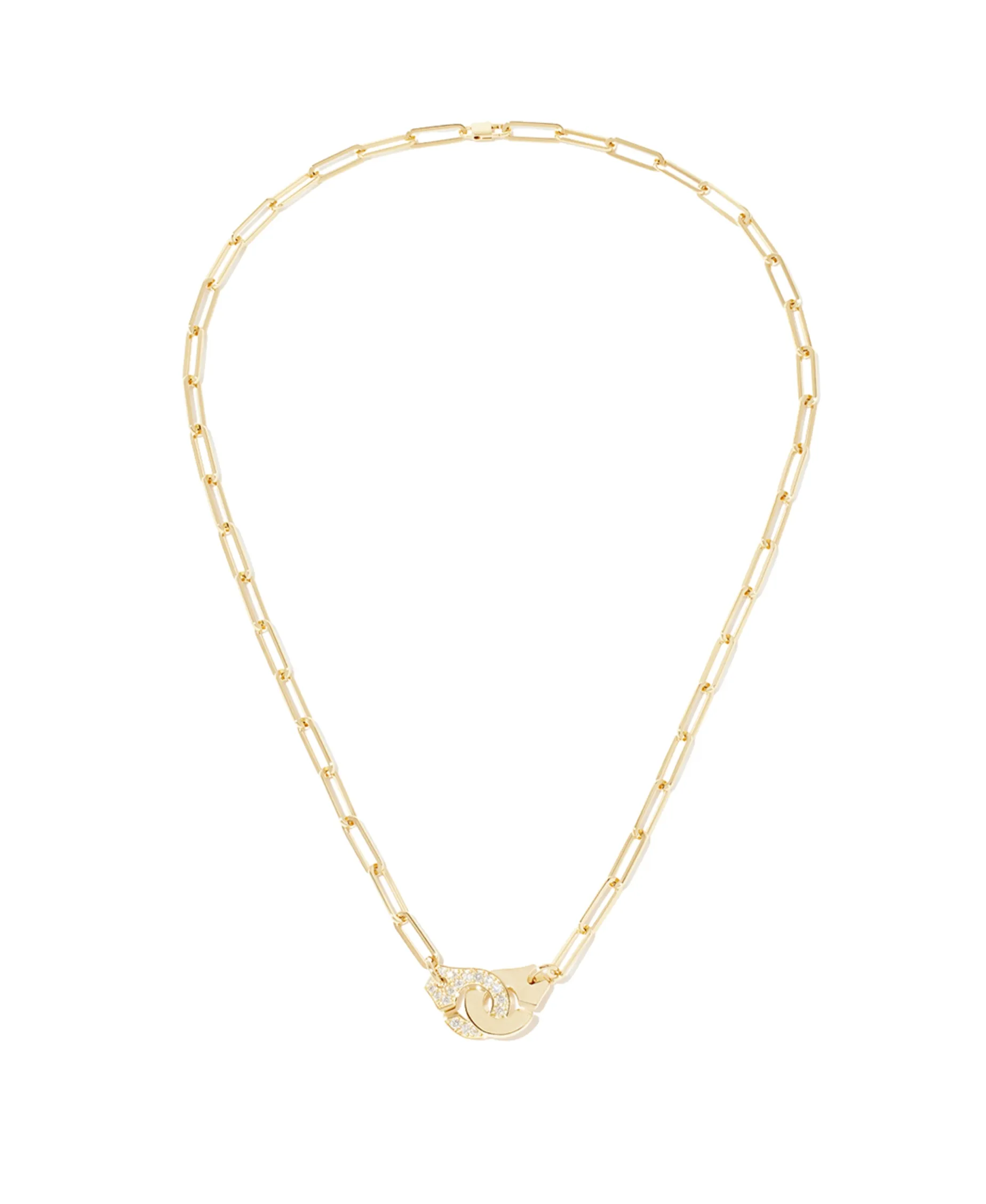 Collar Menottes Dinh Van R12 Oro Amarillo y Diamantes - 652211