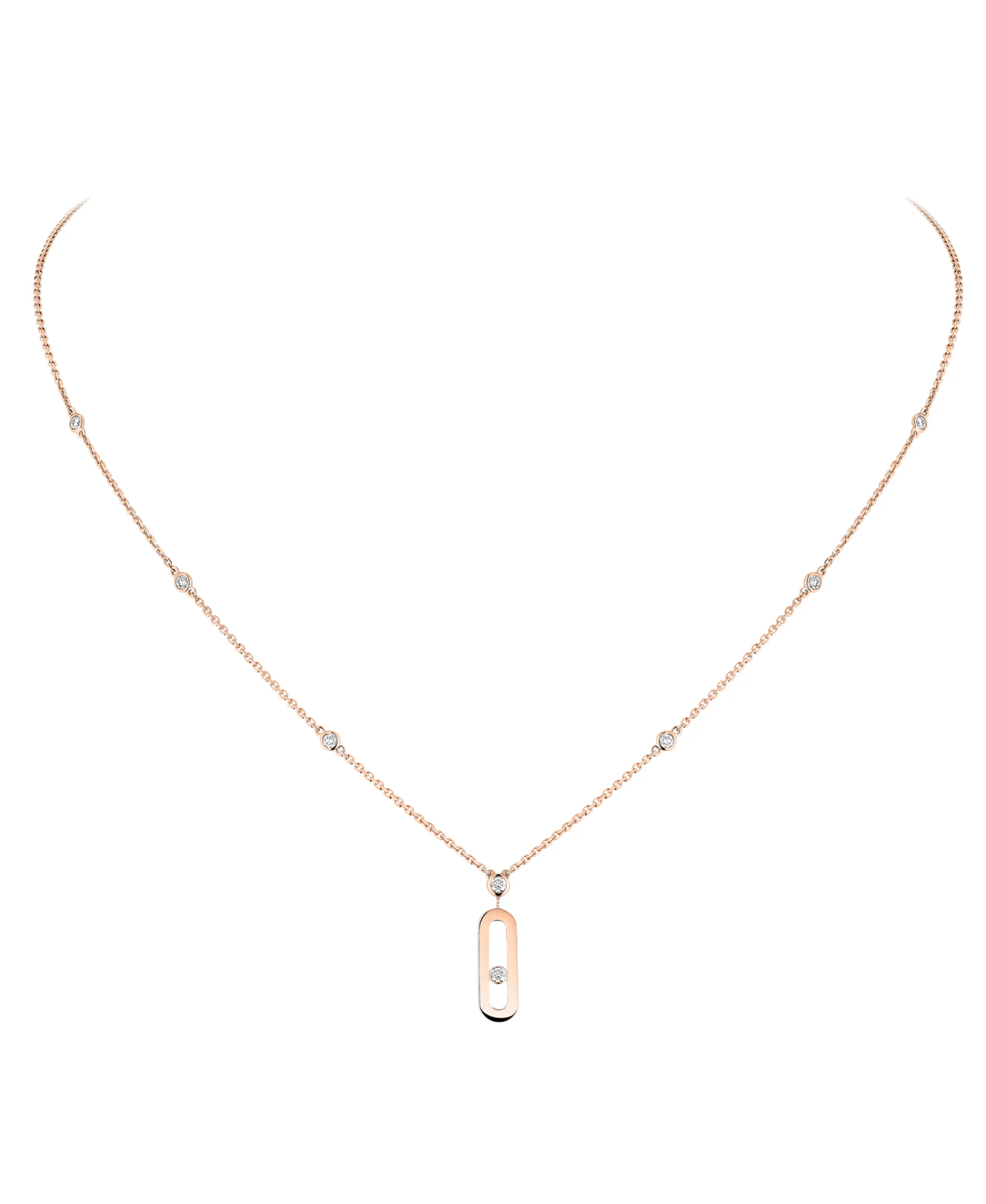 Collar Messika Largo Move Uno Oro Rosa | 10111-PG