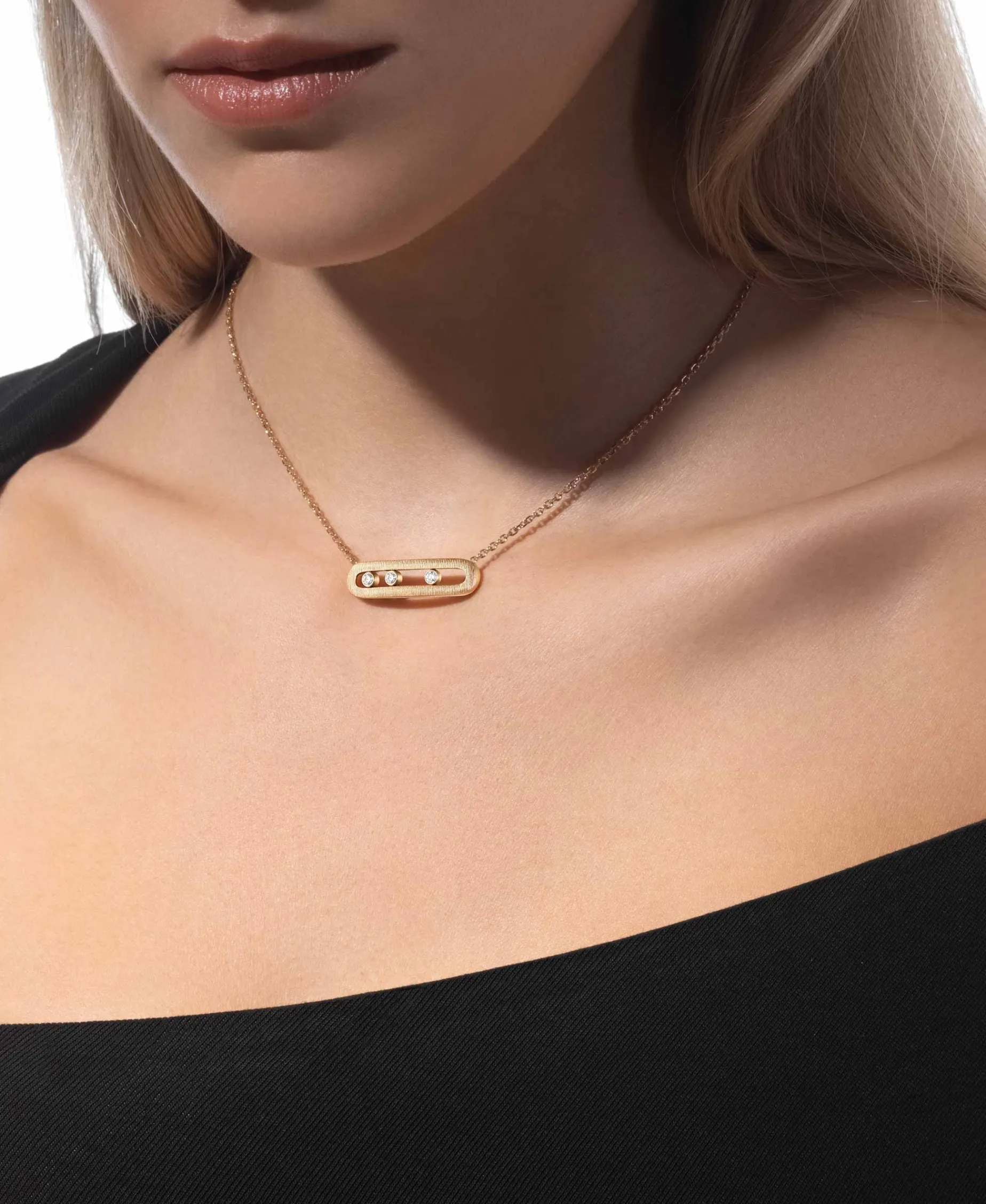Collar Messika Move Classique Ciselé Oro Amarillo | 14667-YG
