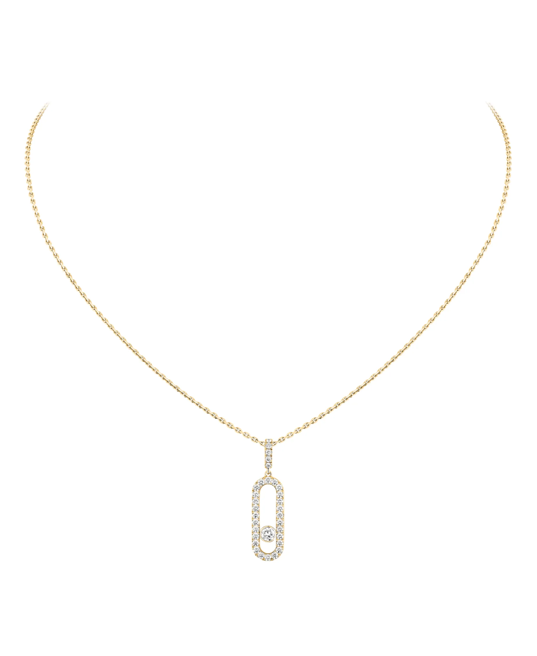 Collar Messika Move Uno Pavé Oro Amarillo | 12058-YG