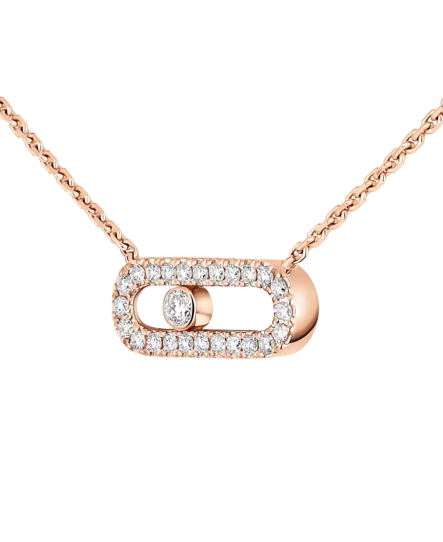 Collar Messika Move Uno Pavé Oro Rosa | 04708-PG