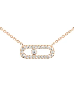 Collar Messika Move Uno Pavé Oro Rosa | 04708-PG