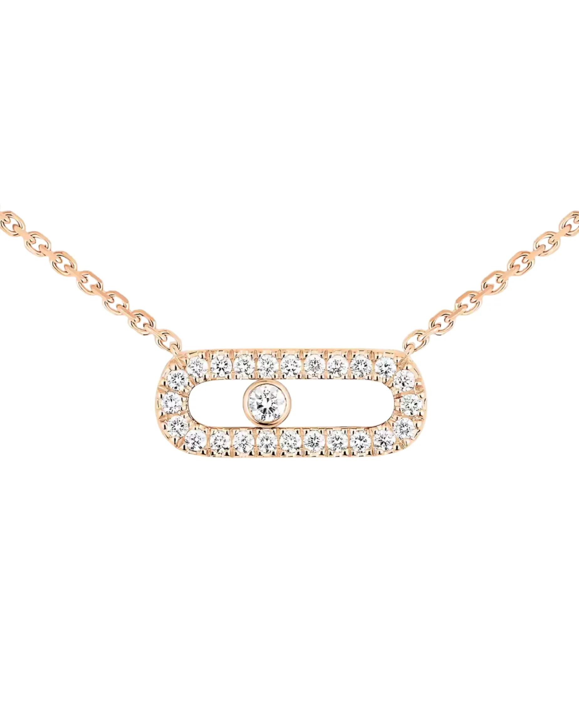 Collar Messika Move Uno Pavé Oro Rosa | 04708-PG