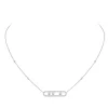 Collar Messika Oro Blanco Diamante Move Pavé | 03994-WG