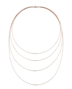 Collar Multihilos PESAVENTO DNA Spring Plata Baño Oro Rosa | WDNAG995