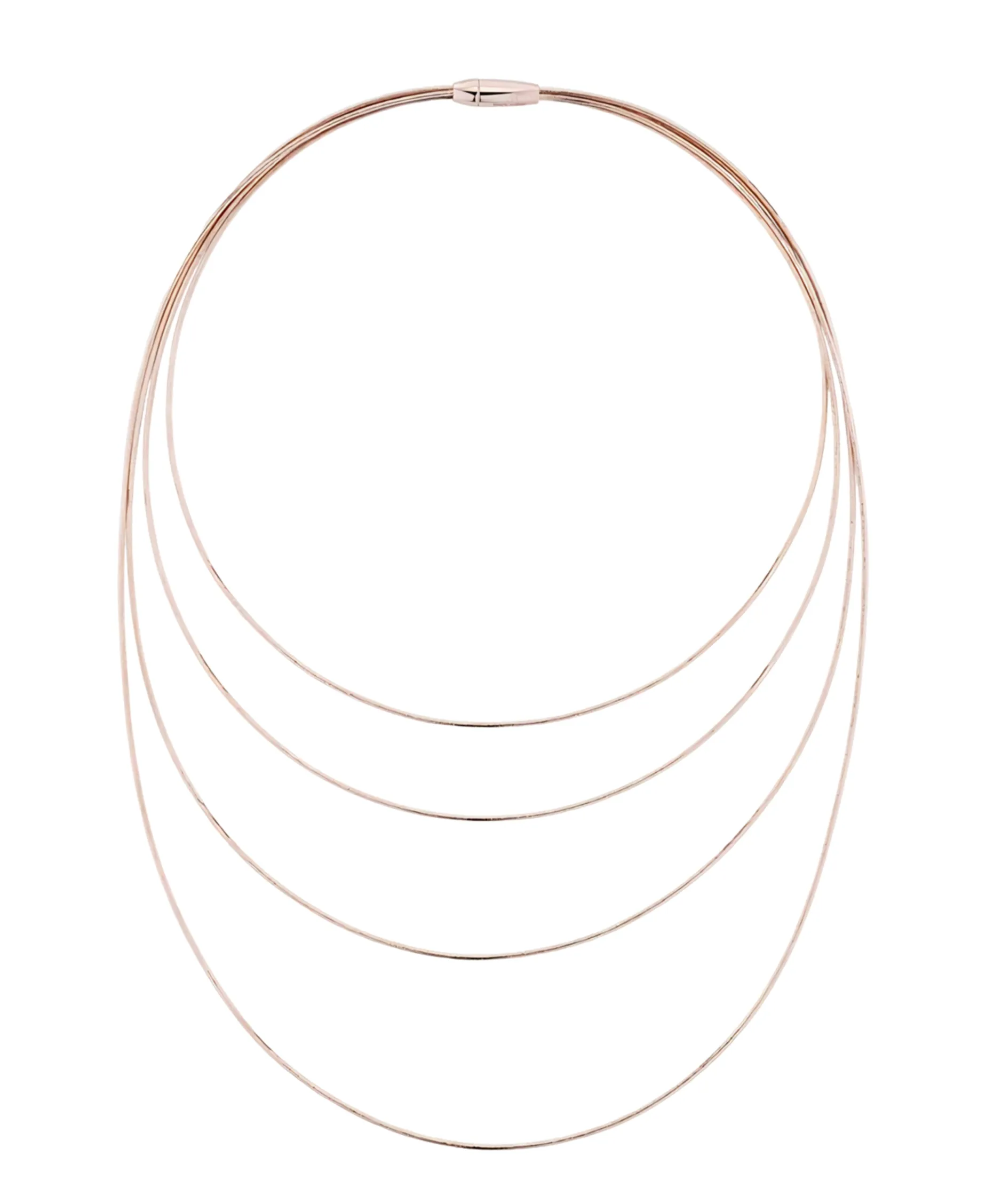 Collar Multihilos PESAVENTO DNA Spring Plata Baño Oro Rosa | WDNAG995