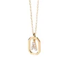 Collar PDPAOLA Mini Letter A Plata Baño Oro | CO01-512-U