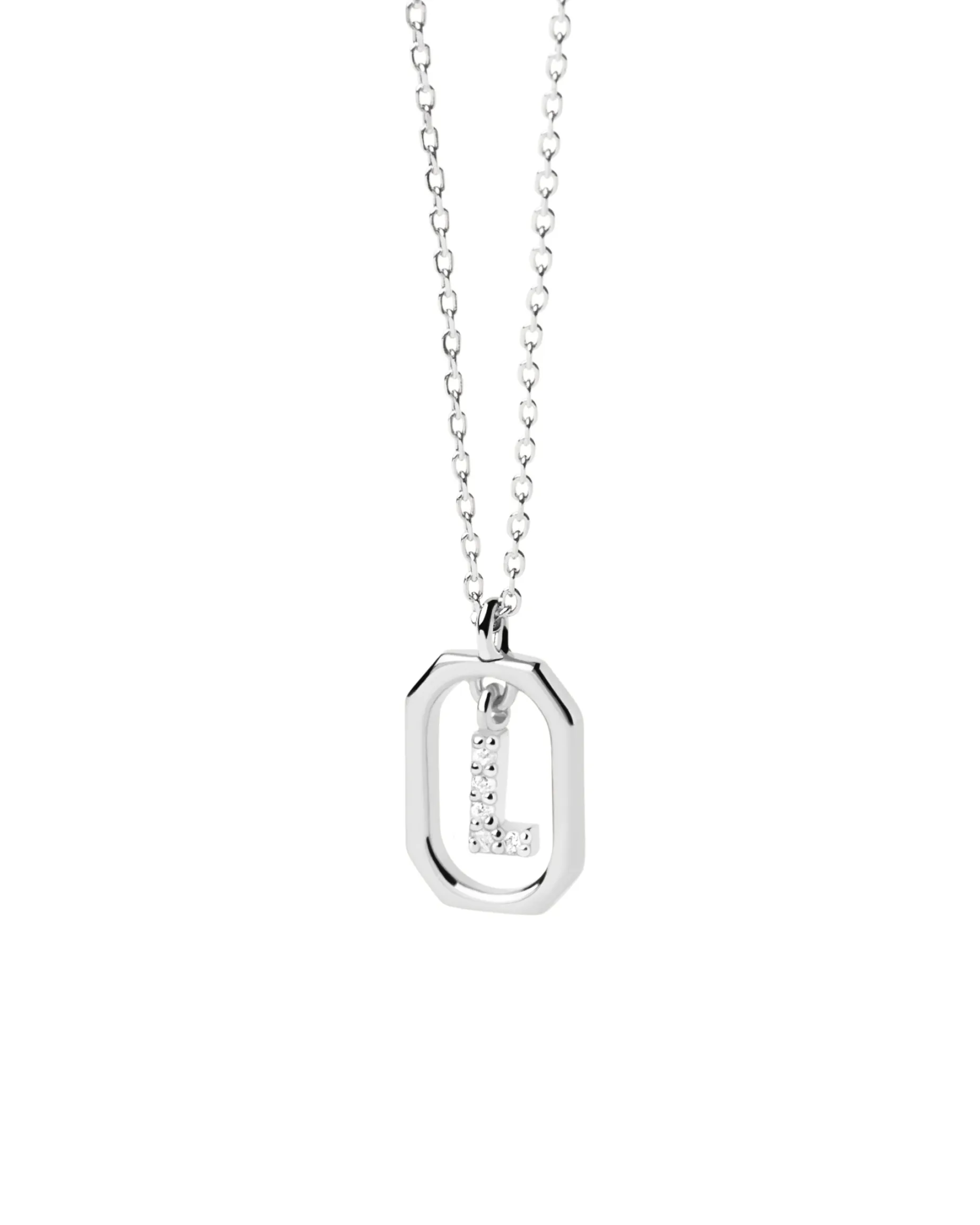 Collar PDPAOLA Mini Letter L Plata | CO02-523-U