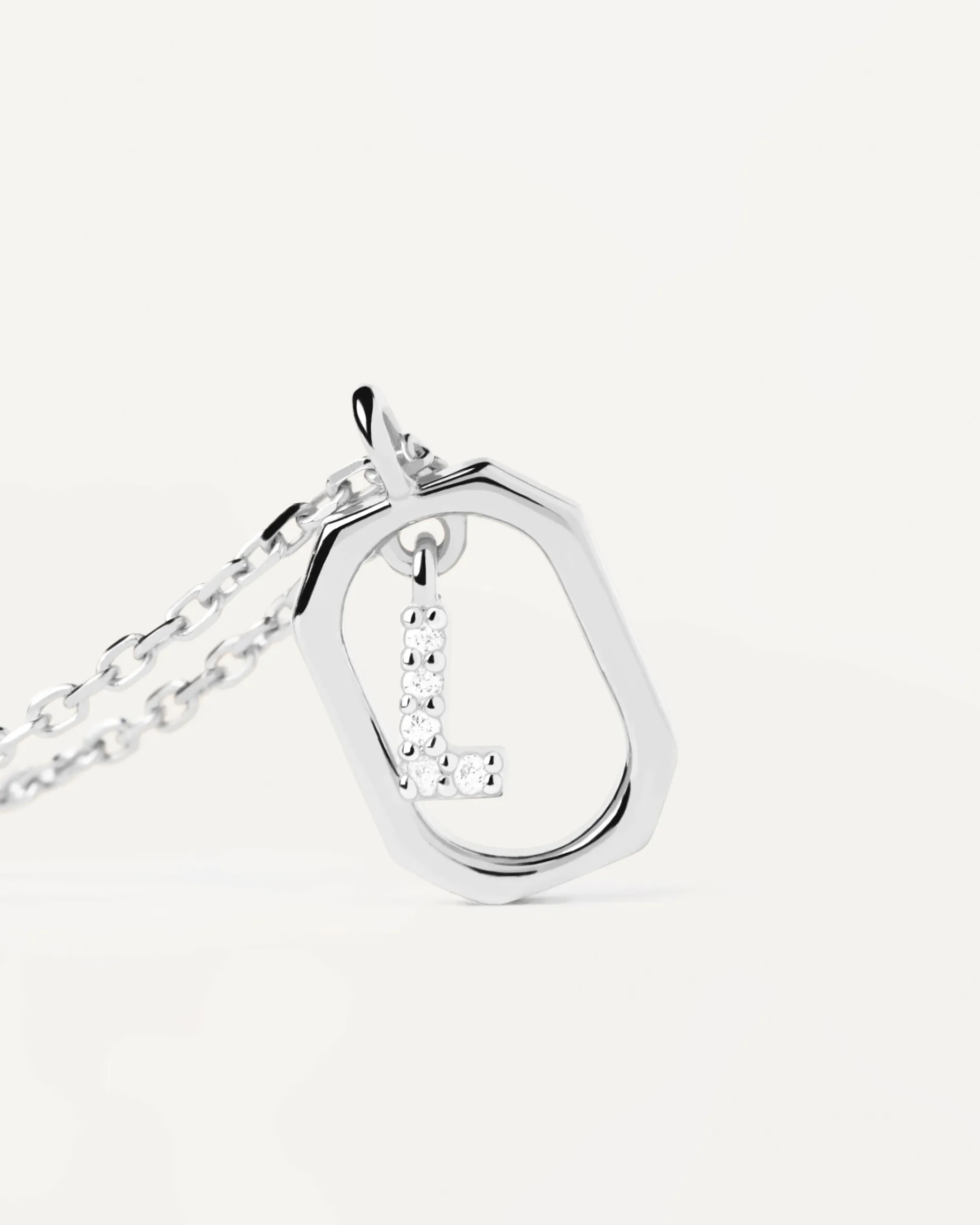 Collar PDPAOLA Mini Letter L Plata | CO02-523-U