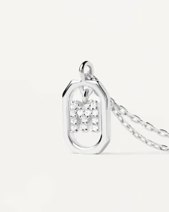 Collar PDPAOLA Mini Letter M Plata | CO02-524-U