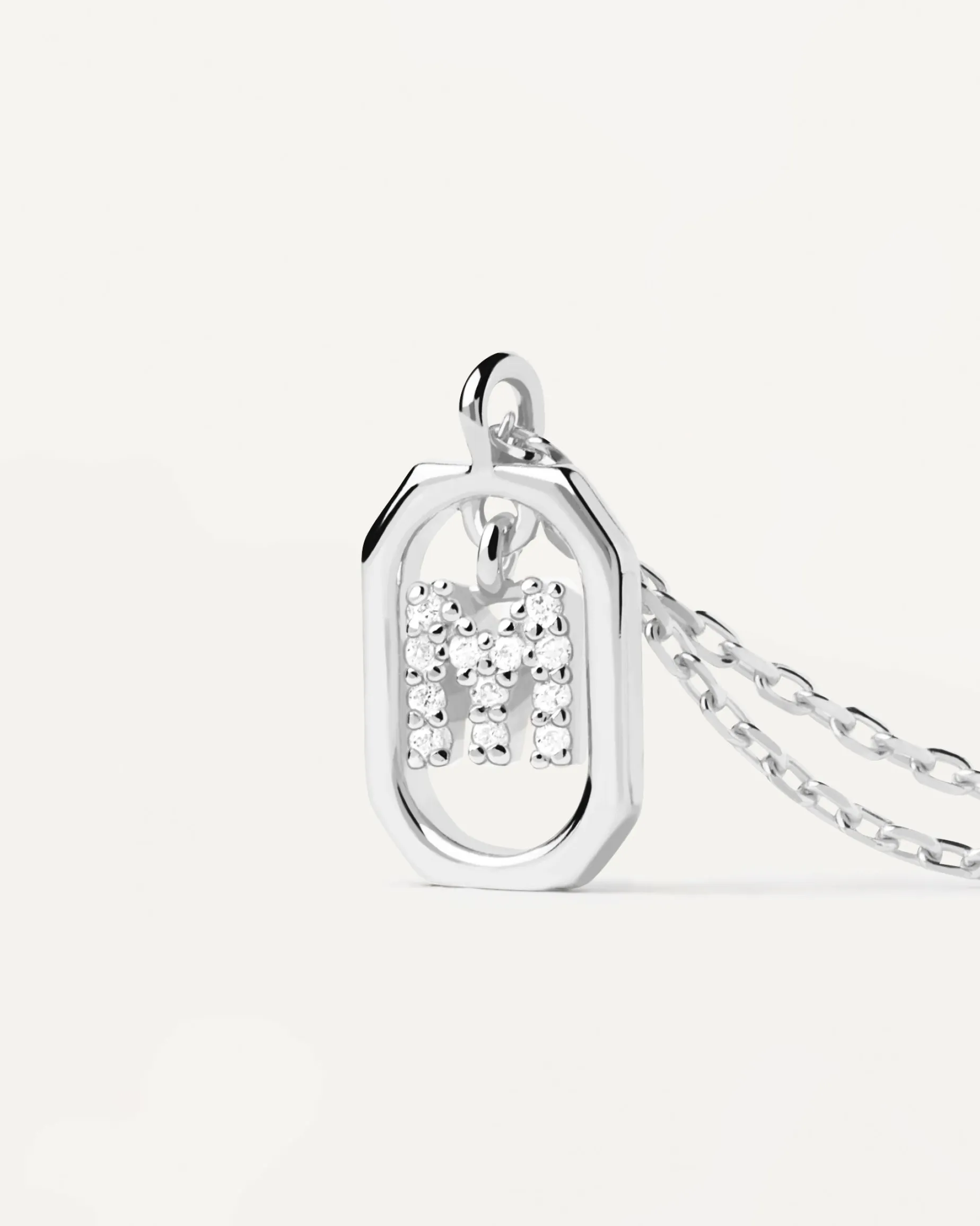 Collar PDPAOLA Mini Letter M Plata | CO02-524-U