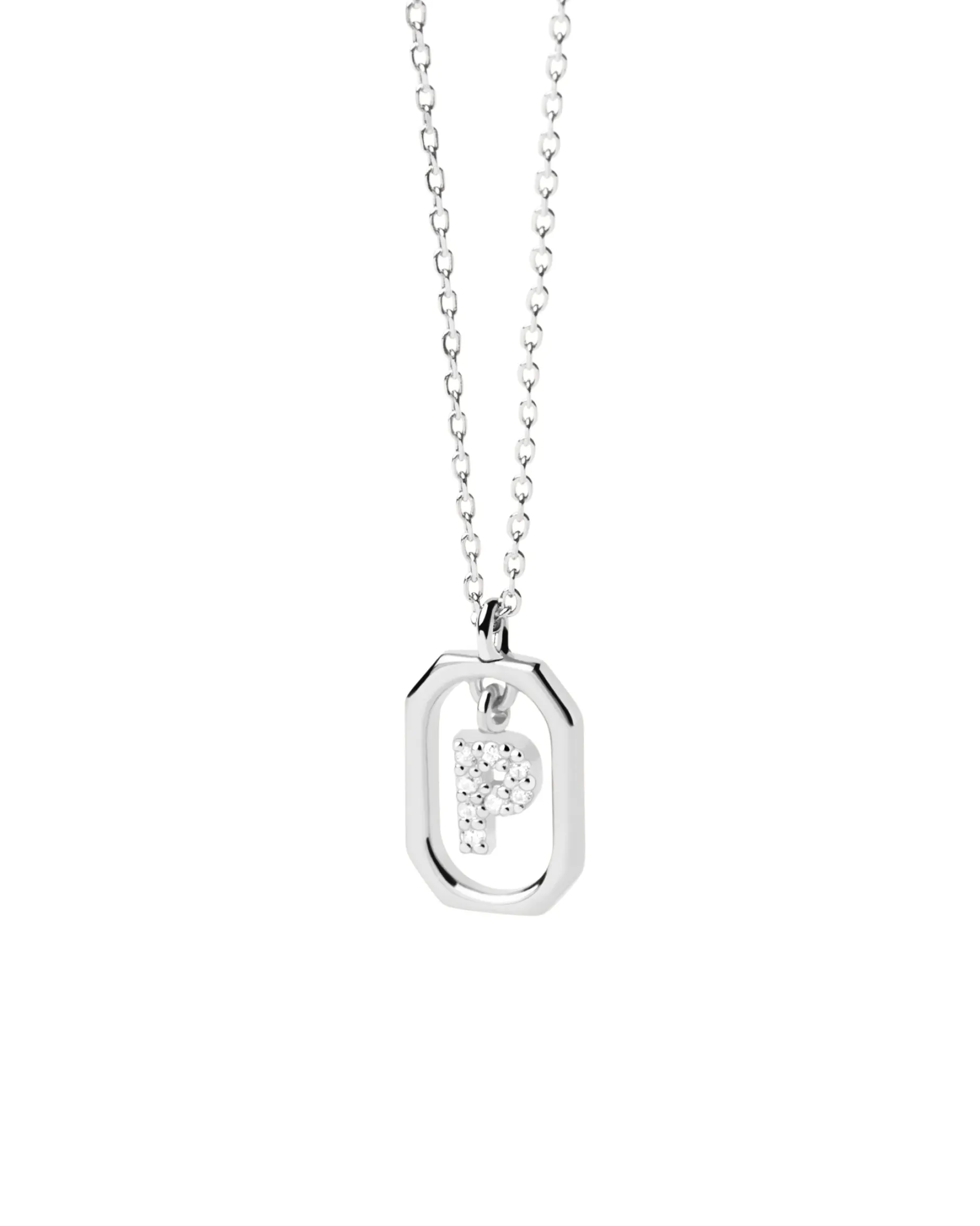 Collar PDPAOLA Mini Letter P Plata | CO02-527-U