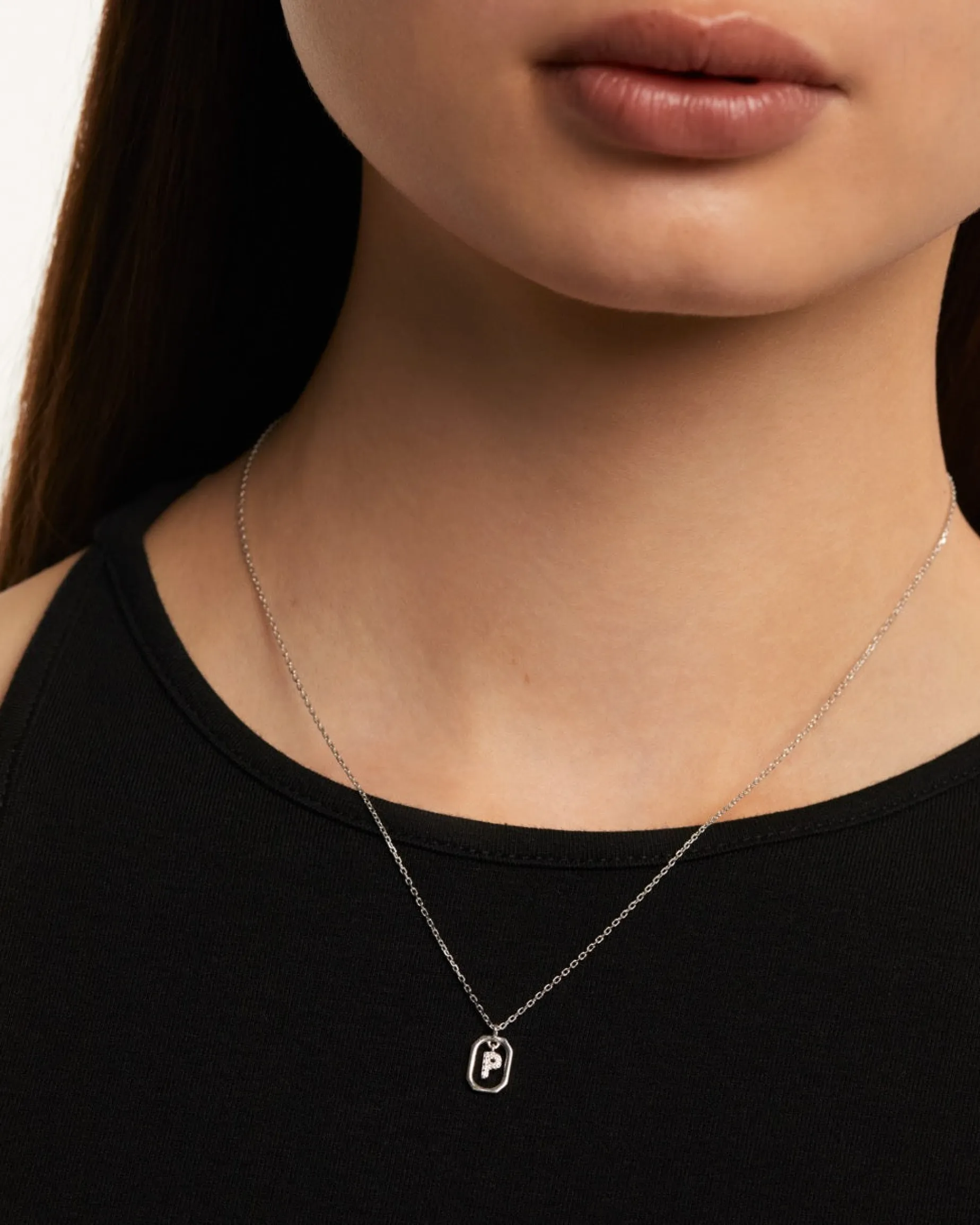 Collar PDPAOLA Mini Letter P Plata | CO02-527-U