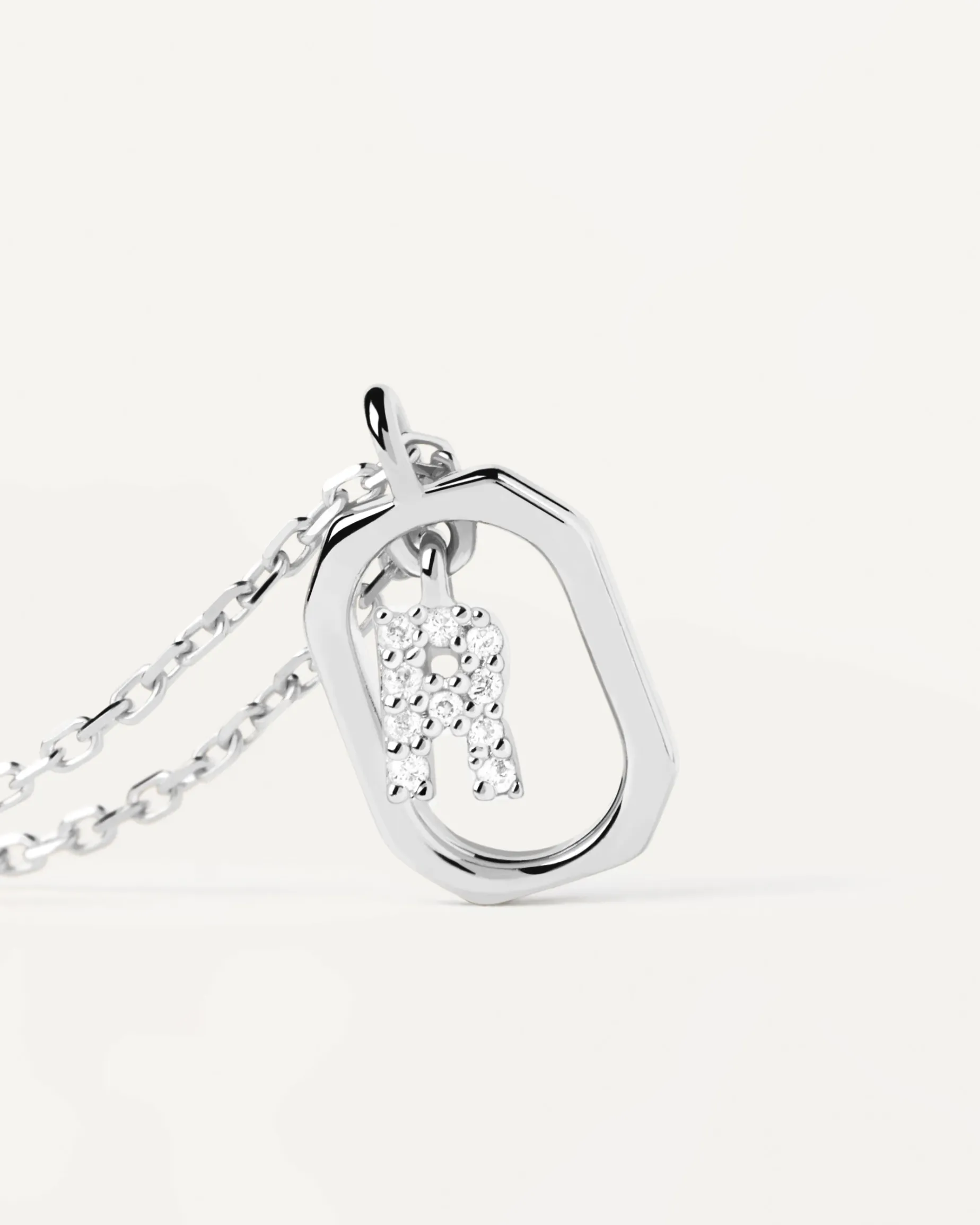 Collar PDPAOLA Mini Letter R Plata | CO02-529-U