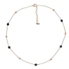 Collar PESAVENTO Polvere di Sogni Negro Plata Baño Oro Rosa | WPLVE870