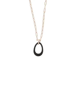 Collar PESAVENTO Polvere di Sogni Negro Plata Baño Oro Rosa | WPLVE2645