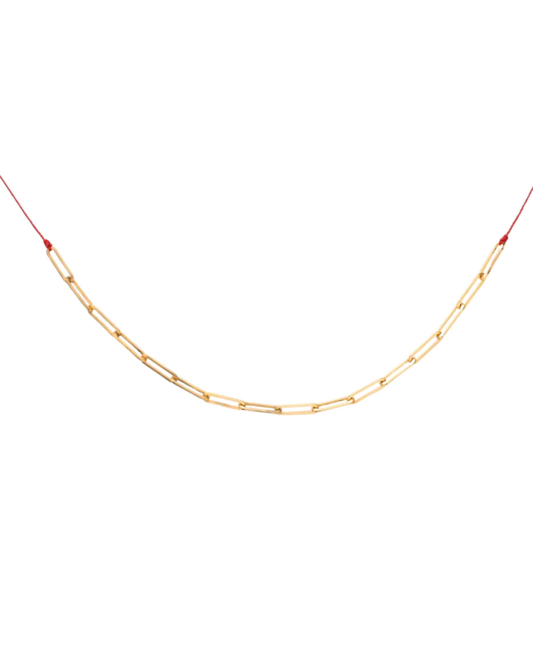 Collar Redline My Way Oro Amarillo Hilo Rojo | 872E J