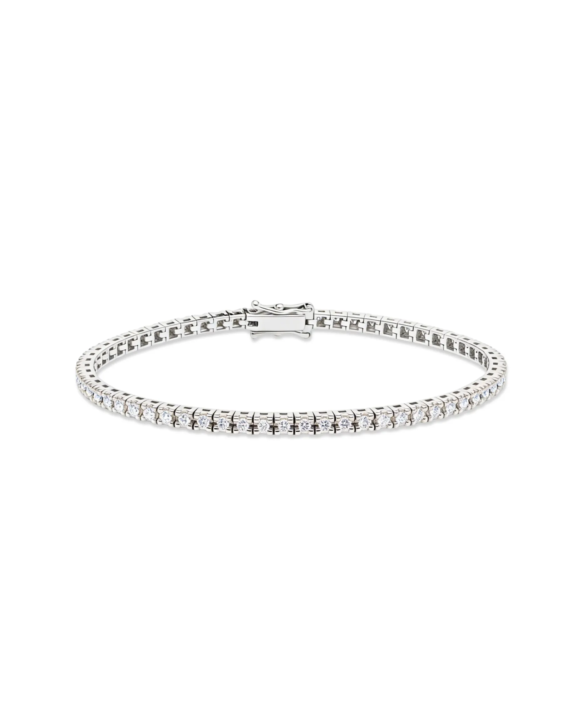Collar Rivière con Diamantes 2,30 cts en Oro Blanco