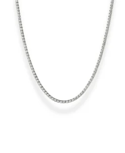 Collar Rivière con Diamantes 5,70 cts en Oro Blanco