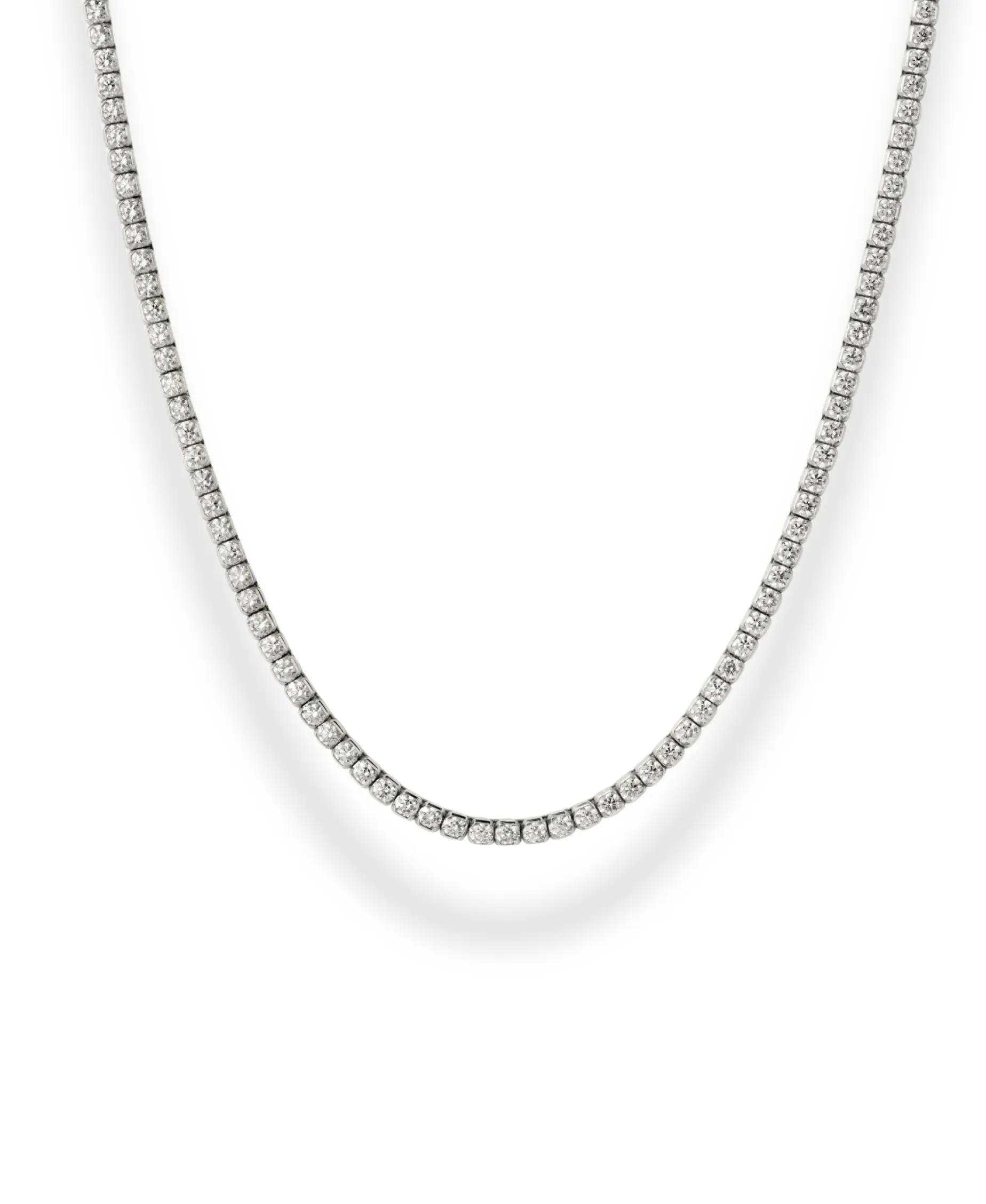 Collar Rivière con Diamantes 8 cts en Oro Blanco