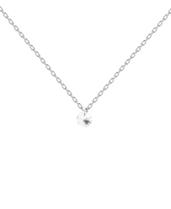 Collar Solitario Joy PDPAOLA Plata con Baño de Rodio y Circonita Blanca | CO01-599-U