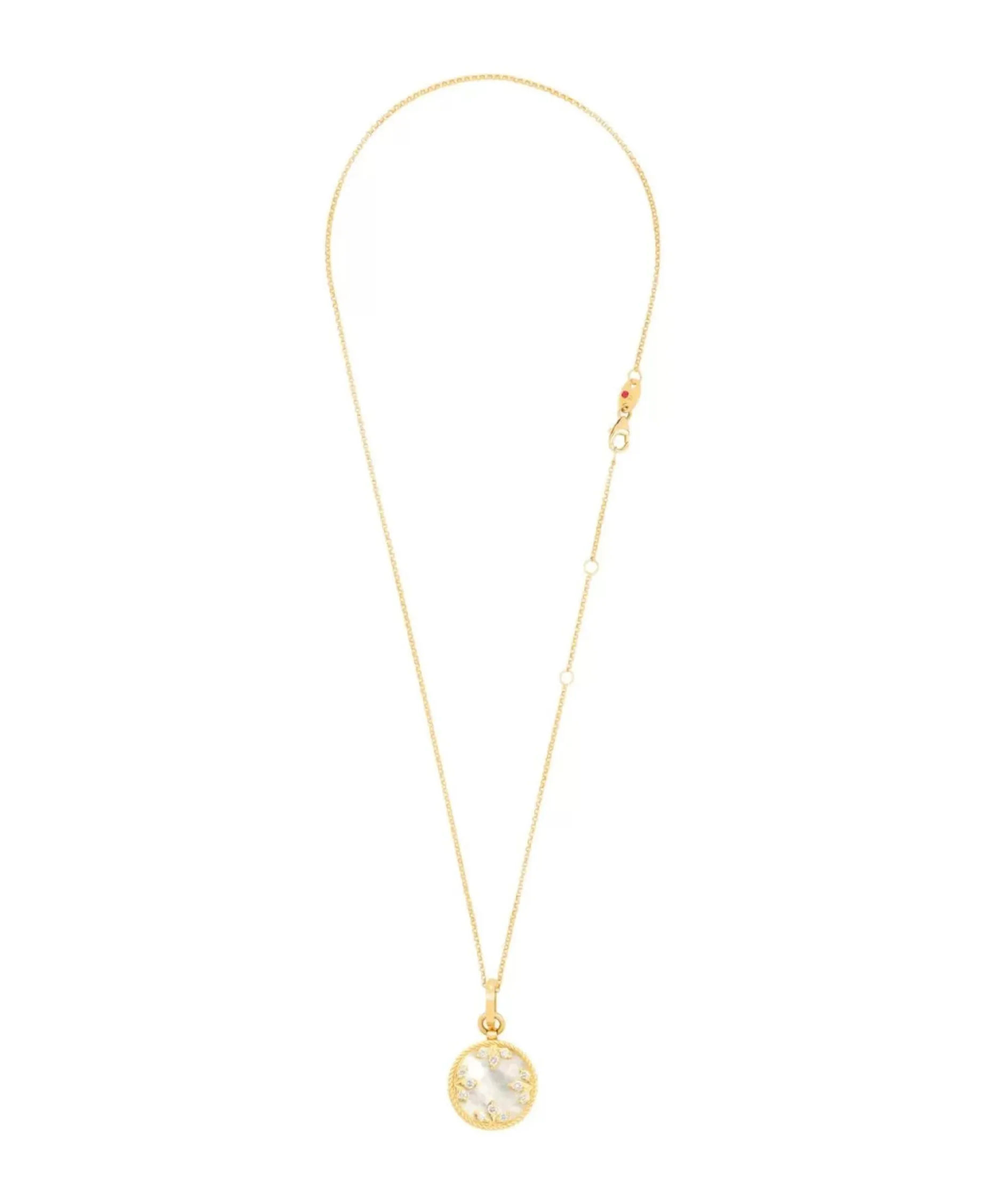 Collar Venetian Medallions Roberto Coin en Oro Amarillo con Nácar y Diamantes - ADV888CL2411_Y_045