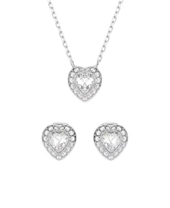 Conjunto Corazón Ariana Grande x Swarovski Baño de rodio Cristales y Circonitas | 5720849