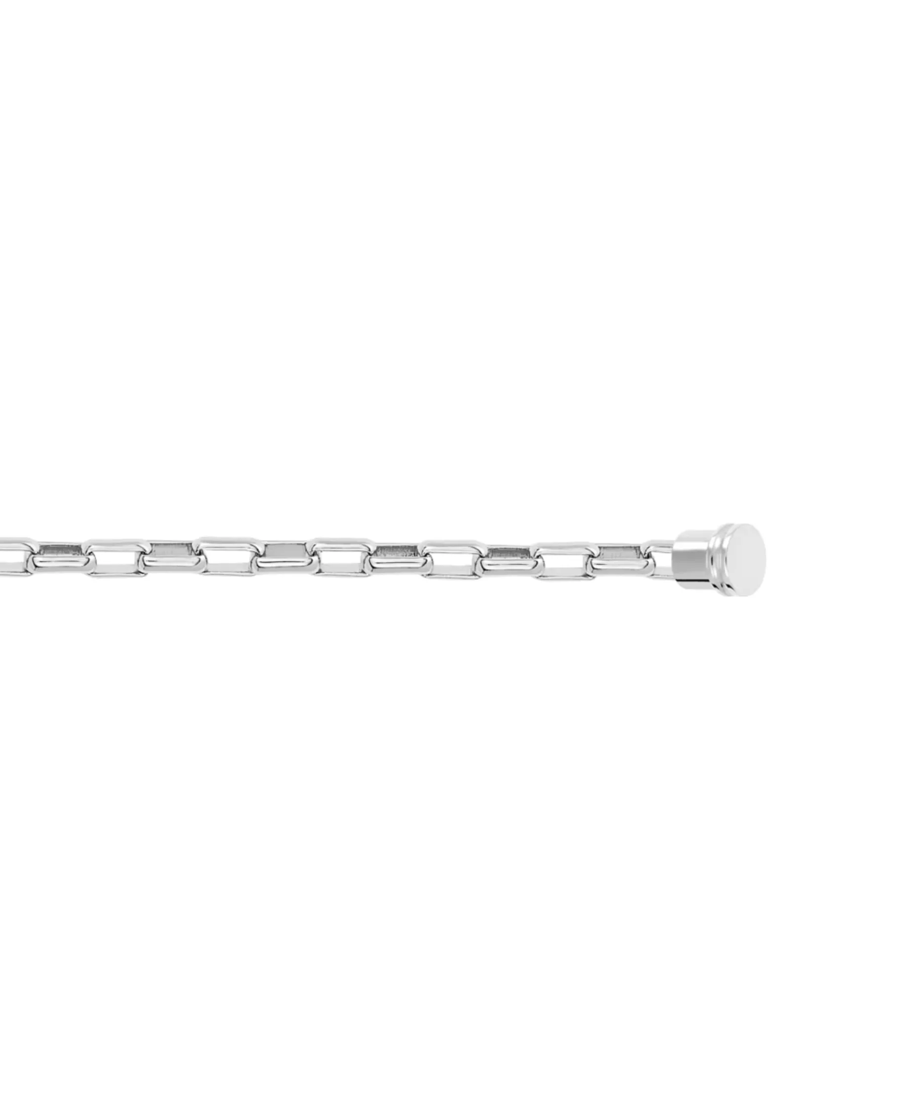 Cordón FRED Force 10 Eslabones Oro Blanco Medium | 6B1111