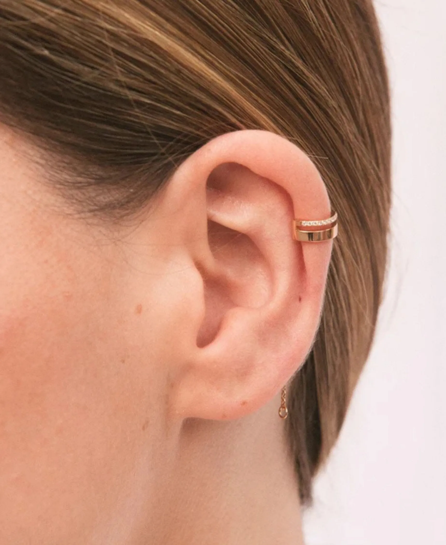 Ear Cuff Gold&Roses Ál Di Là Oro Rosa y Diamantes | GR-406.3