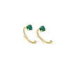 Earcuffs LECARRÉ Oro Amarillo y Esmeraldas | GB019ES.00