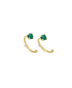 Earcuffs LECARRÉ Oro Amarillo y Esmeraldas | GB019ES.00