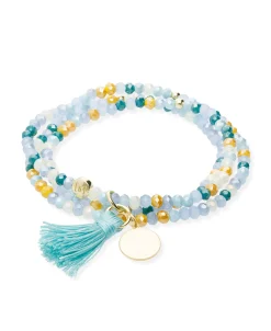García Zen Ibiza Pulsera Plata Baño Oro Cristales Strass | 91330UX