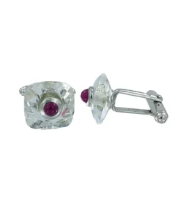 Gemelos Antora Cristal Transparente Jade Rosa | 389PGE408