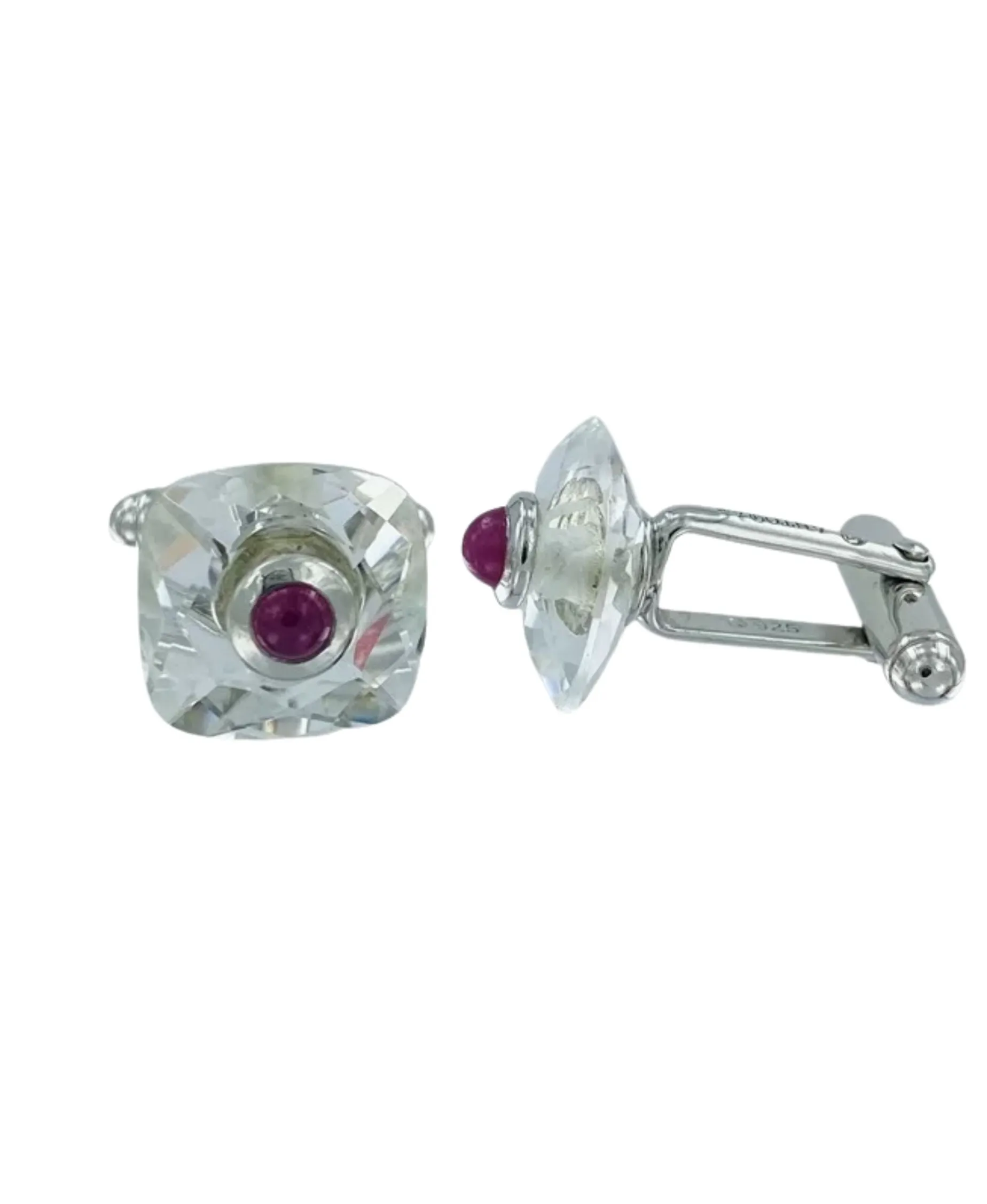 Gemelos Antora Cristal Transparente Jade Rosa | 389PGE408