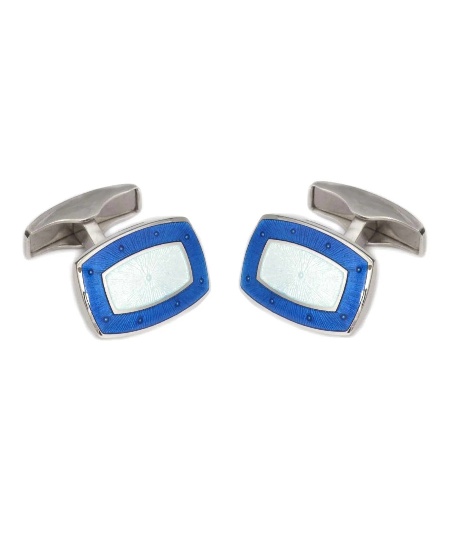 Gemelos Antora Rectangular Esmalte Azul | 389PGE551