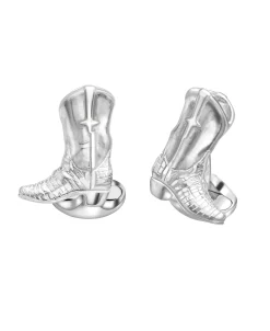 Gemelos Western Boot de Plata de Ley | C1046X0001