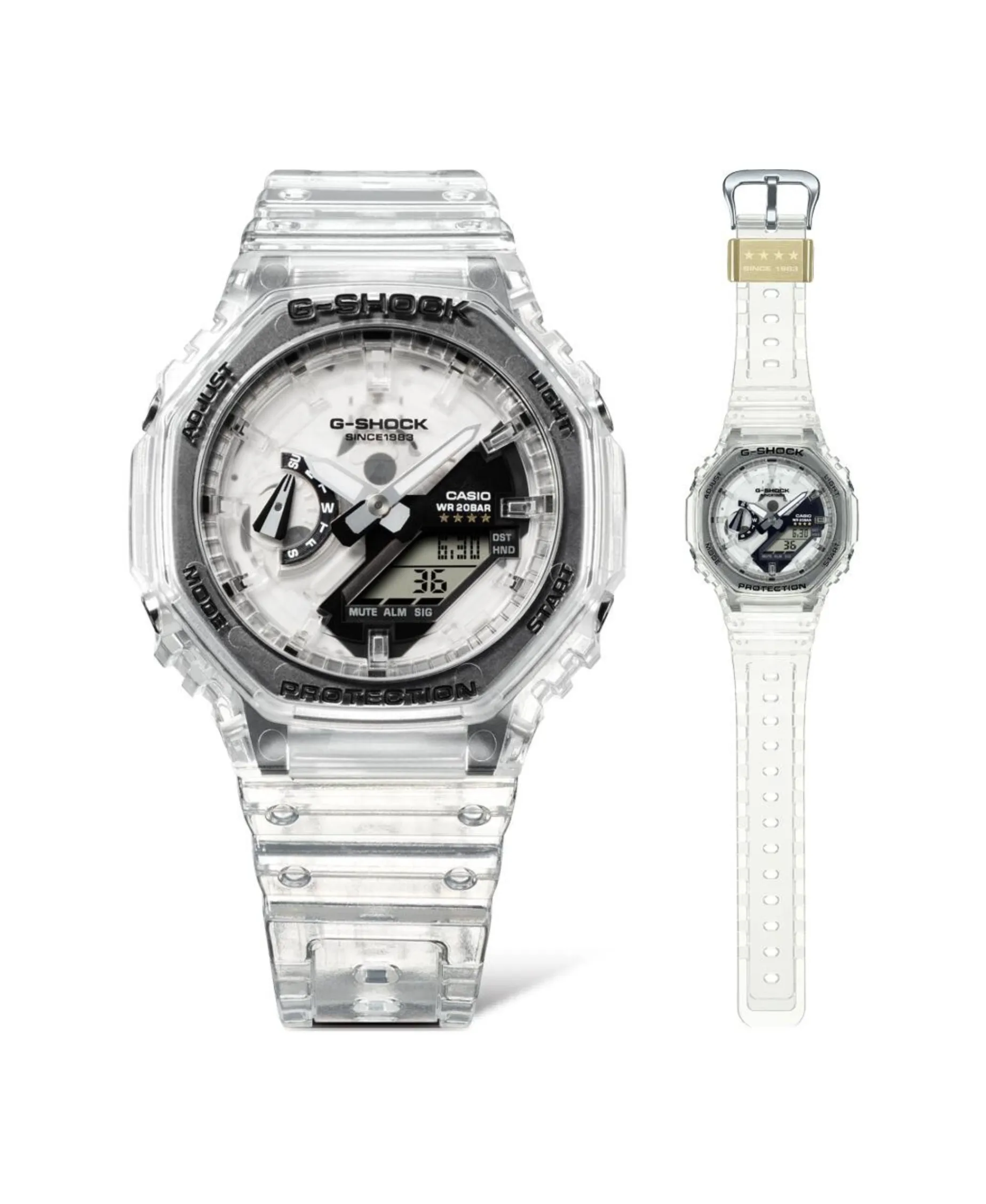 G-Shock 40º Aniversario Clear Remix Analógico-Digital 45 mm | GA-2140RX-7A