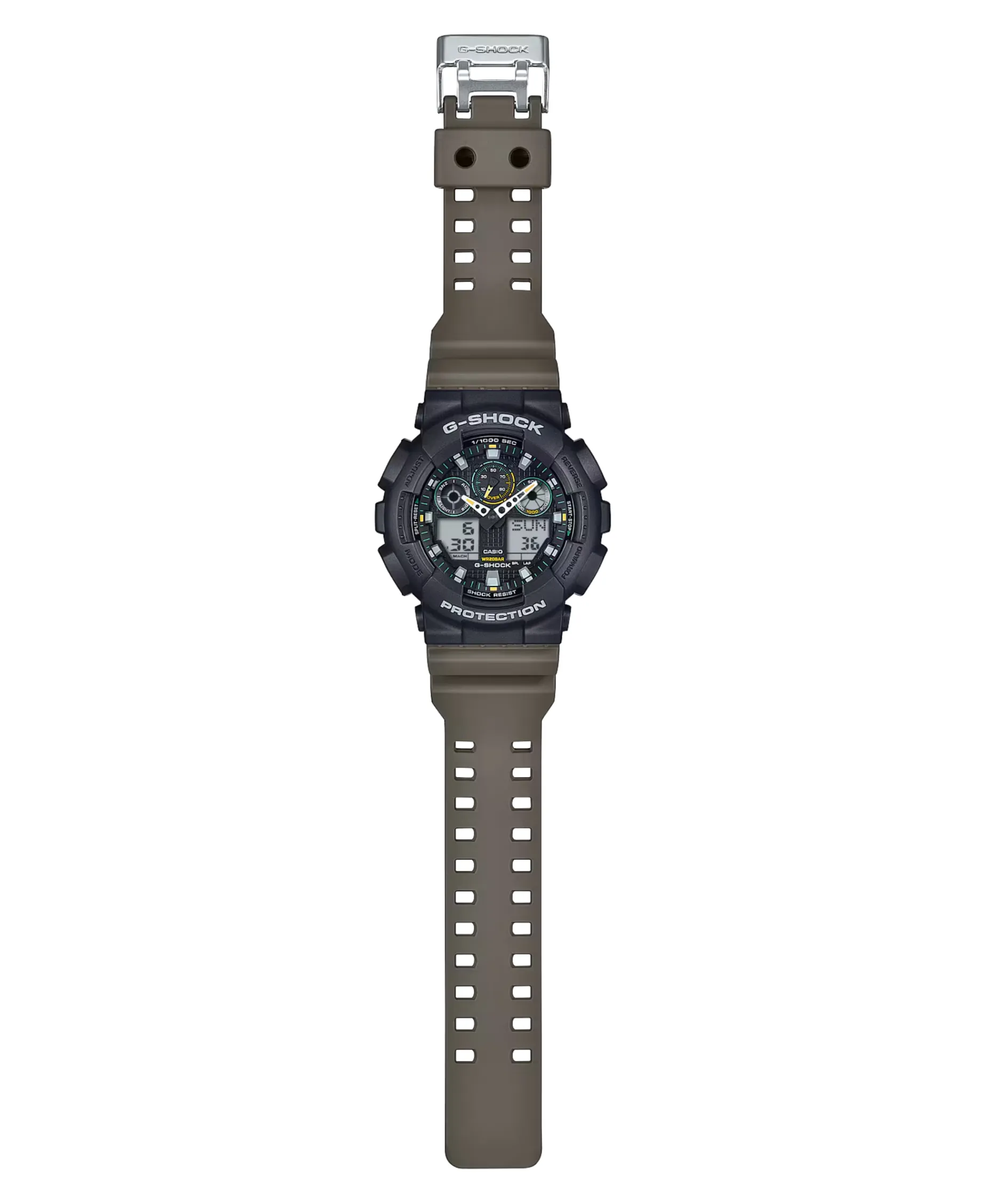 G-Shock Classic Verde 55 mm | GA-100TU-1A3ER