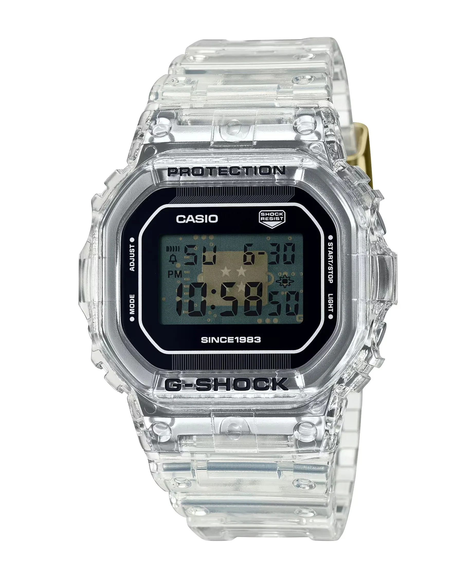 G-Shock CLEAR REMIX 40 º aniversario digital transparente 43 mm | DW-5040RX-7
